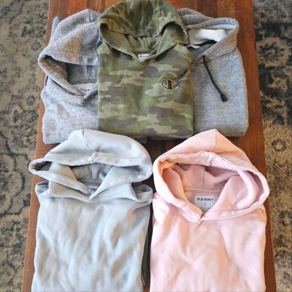 Lot of 5 Hoodies, Size Men S, Old Navy